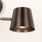 Foto 75753-6: Koffiebruine wandlamp met verstelbare knikarm en metalen kap