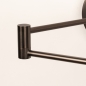 Foto 75753-9: Koffiebruine wandlamp met verstelbare knikarm en metalen kap