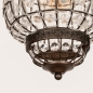 Foto 75760-10: Klassieke hanglamp in brons / bruine uitvoering met kristallen