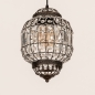 Foto 75760-6: Klassieke hanglamp in brons / bruine uitvoering met kristallen