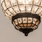 Foto 75760-7: Klassieke hanglamp in brons / bruine uitvoering met kristallen