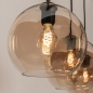 Foto 75779-14: Trendy hanglamp voorzien van drie glazen bollen in een champagnekleur