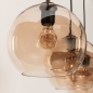 Foto 75779-15: Trendy hanglamp voorzien van drie glazen bollen in een champagnekleur