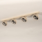 Foto 75788-3: Grote 4-lichts opbouwspot in het beige met grote richtbare spots 