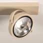 Foto 75788-6: Grote 4-lichts opbouwspot in het beige met grote richtbare spots 