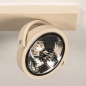 Foto 75788-7: Grote 4-lichts opbouwspot in het beige met grote richtbare spots 