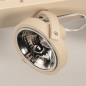 Foto 75788-8: Grote 4-lichts opbouwspot in het beige met grote richtbare spots 