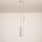 Foto 75816-1 maatindicatie: Losse beige koker hanglamp