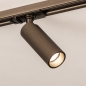 Foto 75818-3: Losse luxe mini GU10 spot in compleet koffiebruin voor spanningsrail