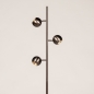 Foto 75864-9: Geborsteld koffiebruine staande vloerlamp met drie verstelbare spots