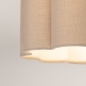 Foto 75867-2: Taupe Hanglamp met Scalloped Stoffen Kappen – Sfeervol en Design voor Elke Stijl