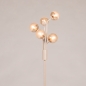 Foto 75889-16 sfeerfoto: Beige vloerlamp met vijf champagnekleurige bollen