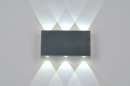 Foto 85070-4: Mooie led buiten- en binnen wandlamp met een bijzonder mooi lichteffect op de muur.
