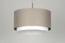 Hanglamp 87189: stof, wit, taupe #1