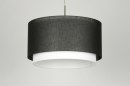 Hanglamp 87190: stof, zwart, wit #1