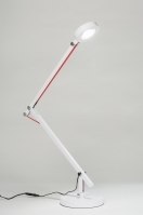 tafellamp 10101 industrieel design modern metaal wit rond