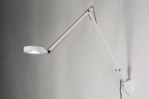 Tischleuchte 10101 Industrielook Design modern Metall weiss rund