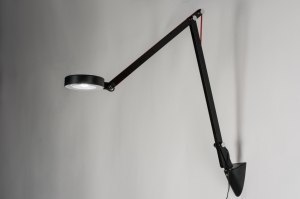 tafellamp 10102 industrie look design modern metaal zwart rond