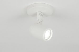 spot 11305 modern metaal wit mat rond
