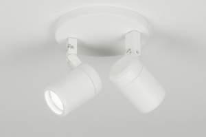 spotlight 11306 modern metal white matt round