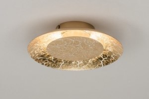 plafondlamp 11606 modern eigentijds klassiek metaal goud rond