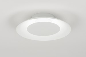 plafondlamp 11610 modern metaal wit rond