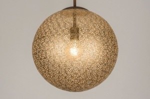 hanglamp 11894 landelijk klassiek eigentijds klassiek brons roestbrons metaal goud brons bruin mat messing