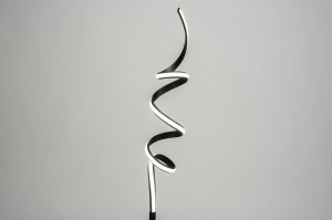 vloerlamp 12376 sale modern eigentijds klassiek aluminium metaal zwart mat langwerpig