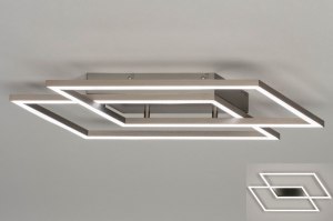 Plafondlamp 2 lagen RVS  Badkamerlampen - Licht & Accessoires