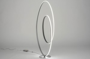 Stehleuchte 12496 Sale modern Edelstahl Metall stahlgrau