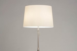 staande lamp 12510 modern eigentijds klassiek staal rvs stof metaal zwart mat wit glans goud staalgrijs rond