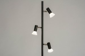 Stehleuchte 12821 modern Metall schwarz matt rund