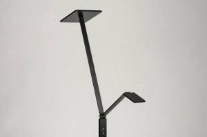 vloerlamp 12835 design modern aluminium metaal zwart mat vierkant