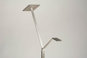 vloerlamp 12836 design modern aluminium geschuurd aluminium metaal aluminium vierkant