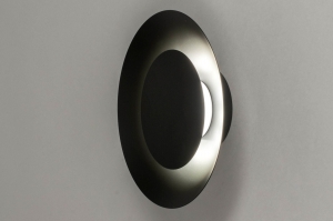 plafondlamp 12909 modern metaal zwart mat rond