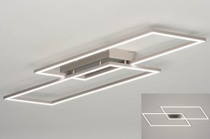 Plafondlamp 2 lagen RVS  Badkamerlampen - Licht & Accessoires