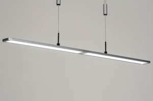 hanglamp 13103 modern kunststof metaal zilver chroom langwerpig