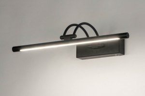 wandlamp 13150 modern metaal zwart mat langwerpig rechthoekig