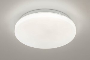 plafondlamp 13526 modern kunststof wit rond