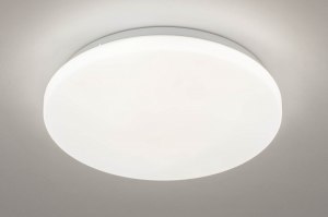 plafondlamp 13527 modern kunststof wit rond