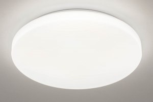 plafondlamp 13528 modern kunststof wit rond