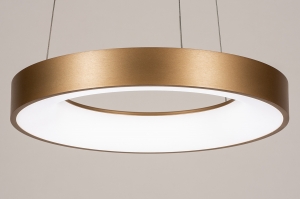 hanglamp 13606 design modern messing kunststof metaal goud mat messing rond