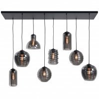 Pendelleuchte 13662 modern zeitgemaess klassisch Glas Metall schwarz matt