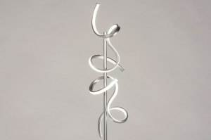 vloerlamp 13672 modern metaal zilvergrijs aluminium rond