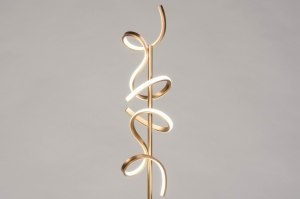 Stehleuchte 13673 modern zeitgemaess klassisch Metall Gold Matt Messing rund