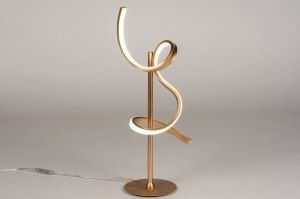 tafellamp 13675 modern eigentijds klassiek messing metaal goud messing rond