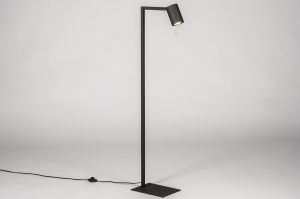 Stehleuchte 13778 Industrielook modern zeitgemaess klassisch Metall schwarz matt rund viereckig rechteckig