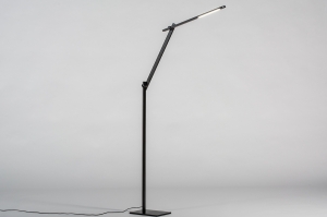 staande lamp 13869 design modern stoere lampen aluminium zwart mat langwerpig rechthoekig