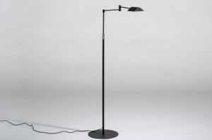 staande lamp 13890 modern eigentijds klassiek metaal zwart mat