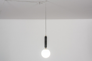 hanglamp 13993 design landelijk modern eigentijds klassiek messing marmer zwart messing